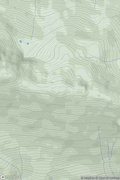 Thumbnail image for Beinn Odhar [Loch Duich to Cannich] showing contour plot for surrounding peak